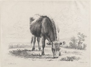 奶牛放牧，1805年，1805年。 作者 亚当·冯·巴奇