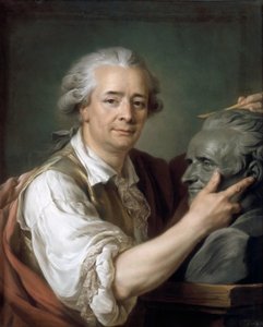 奥古斯丁-帕茹（Augustin Pajou）1730-1809年为他的老师小莱莫耶（Lemoyne）雕刻半身像，1782年。 作者 阿德莱德·拉比耶·吉亚德