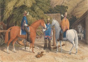 1850 年 1 月 14 日[智利]瓦尔帕莱索和基洛塔之间的康康牧场 作者 海军上将爱德华·根尼斯·范肖爵士