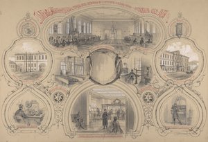 在圣彼得堡新建的主要电报局，于1862年10月14日启用。 作者 阿道夫·约西福维奇·查理曼