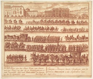萨克森亲王与妻子于1719年9月2日在德累斯顿（Dresden）进驻。 1700-1755。