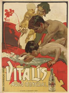矿泉水“维塔利斯”广告海报，1895年
