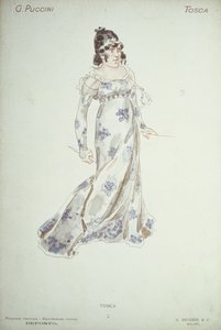 &39;Tosca&39;的服装设计由Giacomo Puccini（1858-1954）设计