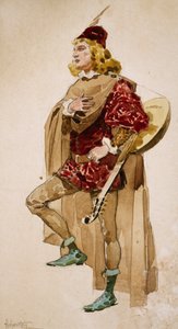 阿道夫-霍恩斯坦（1854-1928 年）为皮埃特罗-马斯卡尼（1863-1945 年）的歌剧《扎内托》绘制的服装草图 作者 阿道夫·海恩斯坦