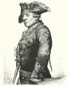 普鲁士国王腓特烈大帝（版画） 作者 Menzel（之后）的Adolph Friedrich Erdmann