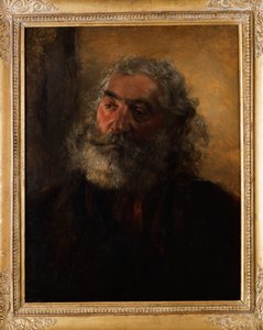 大胡子男人的肖像，1855年 作者 阿道夫门泽尔