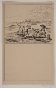 牧羊人和狗第 7 号，收录于 Chr. Winther 和 M. Rørbye，"25 Billeder for små børn"。 作者 阿道夫·基滕多夫
