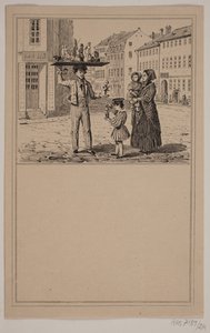 带娃娃的男人收录于 Chr. Winther 和 M. Rørbye，"25 Billeder for små børn"，第 23 号。 作者 阿道夫·基滕多夫