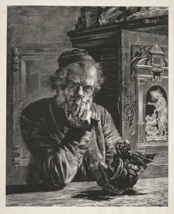 古董-自画像，1851年。 作者 阿道夫门泽尔