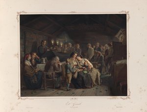 插图摘自《Norske Folkelivsbilleder》一书，作者为Tidemand, Adolph，由Chr.Tønsberg (Christiania, 1858) 作者 阿道夫·泰德曼德
