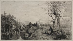 罗西永的一条小溪岸，1867年。