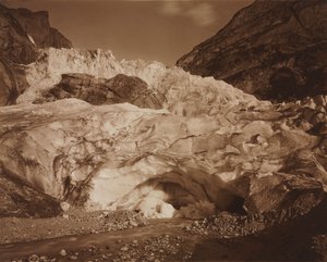 瑞士。格林德瓦，上冰川，卢茨欣河源头 作者 阿道夫·布劳恩（Adolphe Braun）