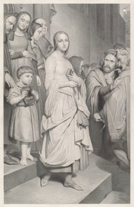 浮士德第一次见到玛格丽特 作者 Ary Scheffer 之后的 Adolphe Caron