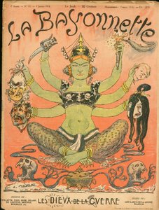 La Baionnette》的封面，彩色讽刺小说 作者 阿道夫·莱昂·威莱特
