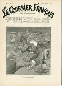 法国法院报》第43期封面，讽刺性的N & B 作者 Adolphe Leon Willette
