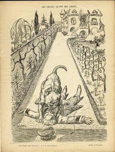 Adolphe dit Willette (1857-1926)的插图在Le Rire, 27/02/09 - Les ceusses que on des chiens - Architecture Urbanisme, Animals - Dog, Pitt-Bull 作者 阿道夫·莱昂·威莱特