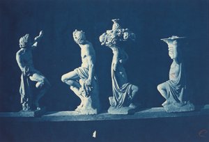 四座雕像，约 1868 年（照片）