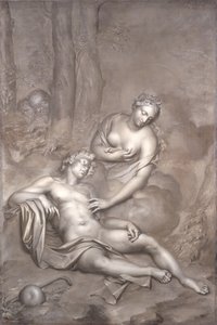 Luna（戴安娜）参观了沉睡的Endymion，1696年