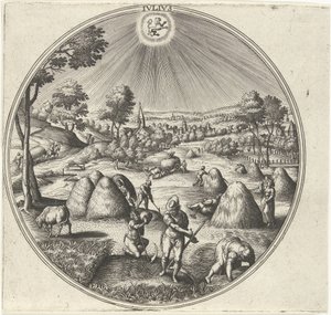 七月
Ivlivs（物品上的标题）
十二个月（系列名称） 作者 汉斯·范·卢克