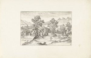 有行人的风景
安特卫普周围的风景（系列名称） 作者 阿德里亚恩·科拉特