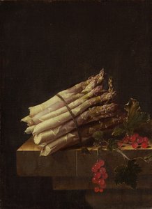 芦笋和红醋栗的静物，1696年。