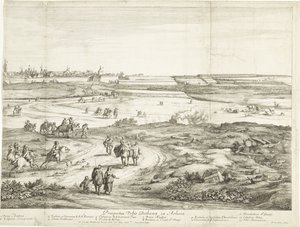 Bethune 景观（右页）
Veuë de la Ville de Bethune en Artois（物品上的标题） 作者 亚当·弗兰斯·范·德·穆伦