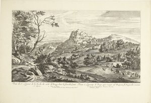 Gezicht op Saint Laurent de la Roche
Veuë de St.