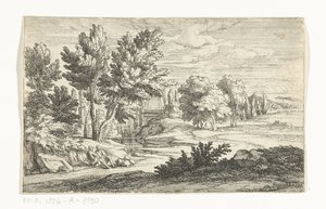有墓碑的风景 作者 Adam Frans van der Meulen (可能)