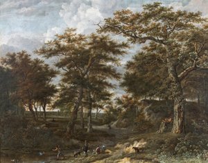 与猎人一起风景 作者 阿德里亚恩·亨德里克斯（Adriaen Hendricksz）。威宝