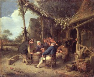 在乡下工作之后，1659年 作者 阿德里亚恩·扬斯（Adriaen Jansz）。范·奥斯塔德