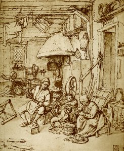 荷兰农业家庭 作者 阿德里亚恩·扬斯（Adriaen Jansz）。范·奥斯塔德