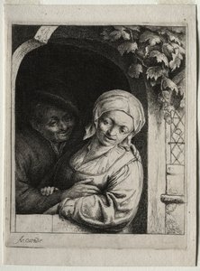 农村温柔乡村浪漫。 作者 阿德里亚恩·扬斯（Adriaen Jansz）。范·奥斯塔德