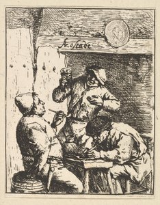 站在两个吸烟者之间的歌手，1610-185。