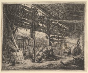 谷仓，1647年。 作者 阿德里亚恩·扬斯（Adriaen Jansz）。范·奥斯塔德