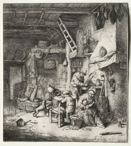 家庭，1647年。 作者 阿德里亚恩·扬斯（Adriaen Jansz）。范·奥斯塔德