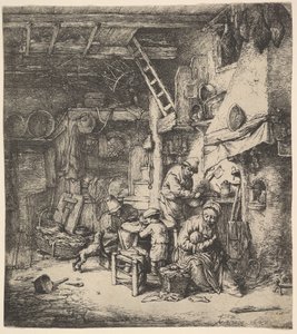 家庭，1647年。 作者 阿德里亚恩·扬斯（Adriaen Jansz）。范·奥斯塔德