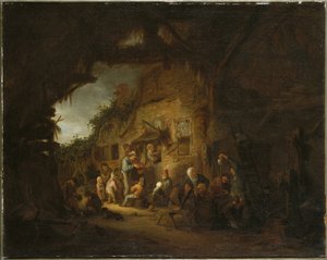 老提琴手，1641年 作者 阿德里亚恩·扬斯（Adriaen Jansz）。范·奥斯塔德