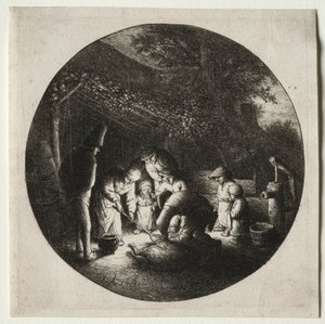 杀猪人。 作者 阿德里亚恩·扬斯（Adriaen Jansz）。范·奥斯塔德