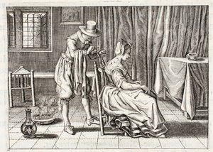应用水蛭，来自&39;Zinne工作的Emblemata&39;的插图由Johannes de Brune（1589-1658），Jan Jacobs Schipper，阿姆斯特丹，1661