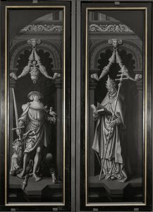Triptych of Saint Pancrazio, closed panels (oil on wood 作者 阿德里亚恩·伊森布兰特