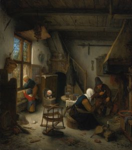 农家饭后的小屋