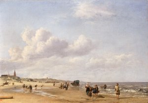 斯海弗宁恩海滩，1658年 作者 阿德里亚恩·范·德·韦尔德