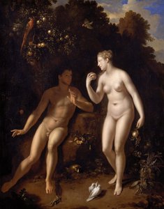 法语：Adam et Ève près de l
