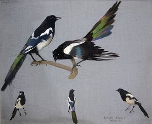 喜鹊（布面油画） 作者 阿德里安·斯科特·斯托克斯