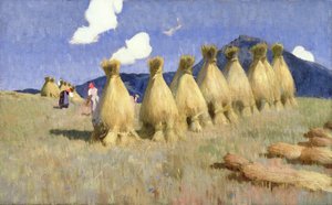 匈牙利上游的七个Cornstooks，c.1906