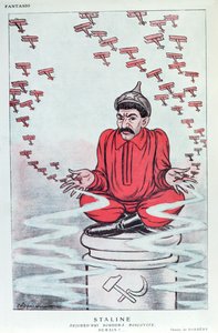 斯大林的漫画来自法国期刊&39;Fantasio&39;，c.1930