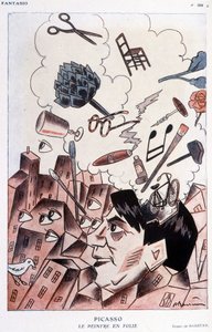 巴雷尔对巴勃罗-毕加索的幽默画作--在 "Fantasio "上，1928年11月15日。