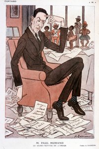 保罗·莫兰德的幽默肖像 - 巴雷尔于 1928 年 9 月 15 日在“幻想曲”中 作者 Adrien Barrere