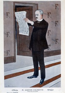 费加罗》导演加斯东-卡尔梅特的肖像，由巴雷尔创作，"Fantasio"。