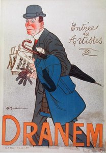 描绘德拉内姆（1869-1935）的海报（彩色平印）。 作者 阿德里安·巴雷尔
